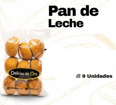 PAQ. PAN DE LECHE 9 UNID (delicias de Oro)