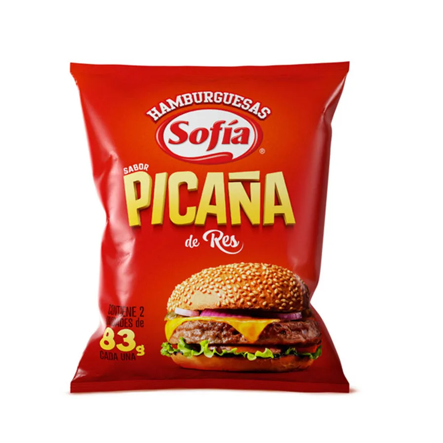 Hamburguesa Picaña De Res Sofia Sachet 83G 2 Unidades