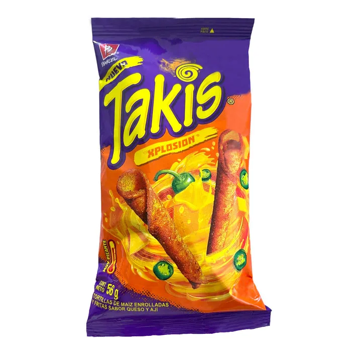[TK0104] Takis Xplosion Bolsa Sabor Queso Y Aji X 56G 