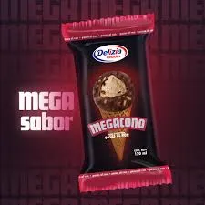 [1433] Delizia HELADO Megacono pasas al ron