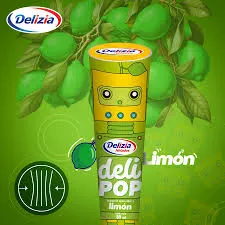 [1412] Delizia Helado Delipop LIMON X Unidad
