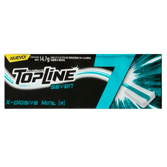 TOPLINE - Chicles Seven X-Plosive Mint