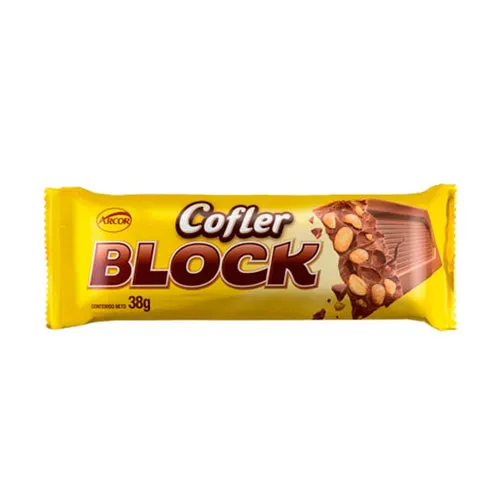 Cofler Block Chocolate Leche Con Maní Arcor X 38G