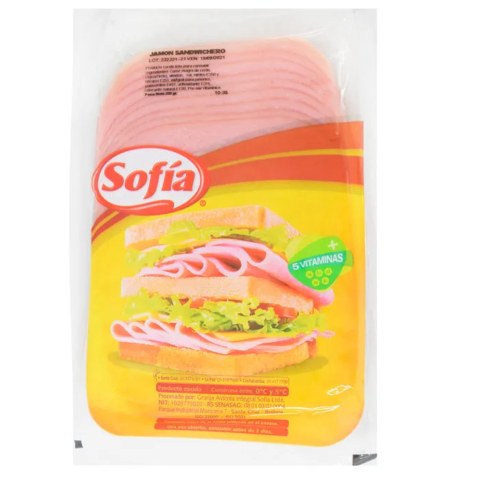JAMON SANDWICHERO AL VACIO 220GR Sofia
