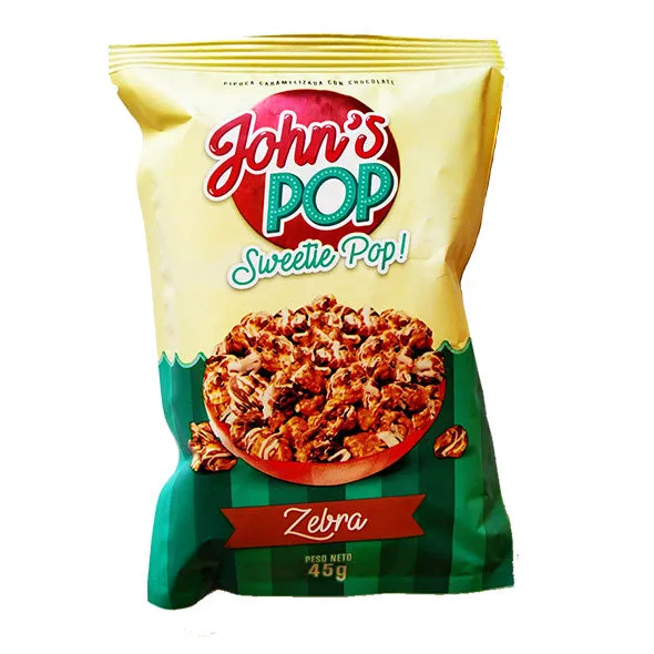Johns Pop Pipocas Zebra X 45G