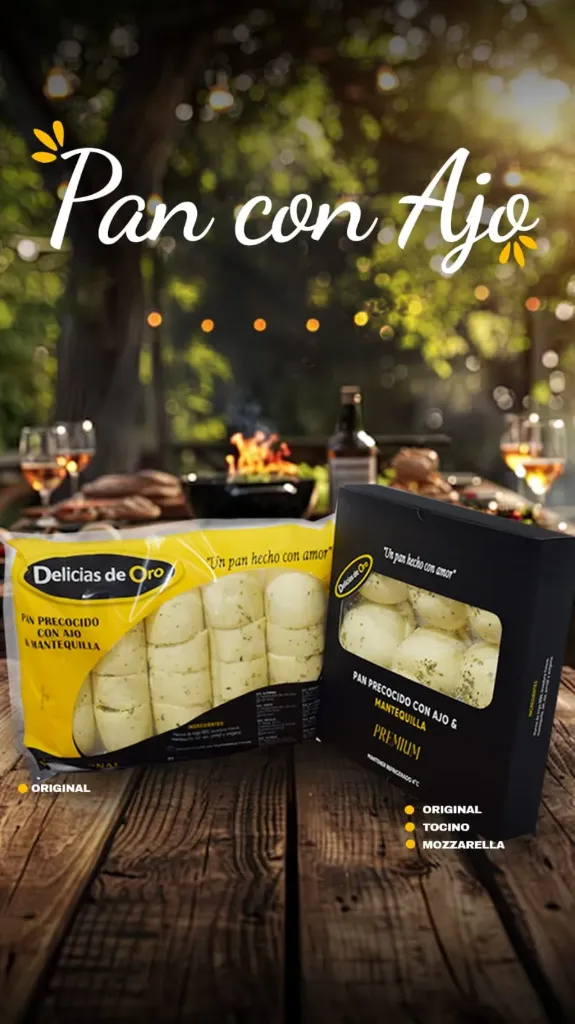 PAN AL AJO PRECOCIDO EN CAJA MOZZARELLA (delicias de Oro)