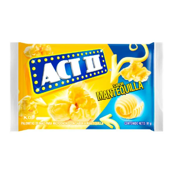 Act Ii Pipocas Mantequilla Bolsa X 90G