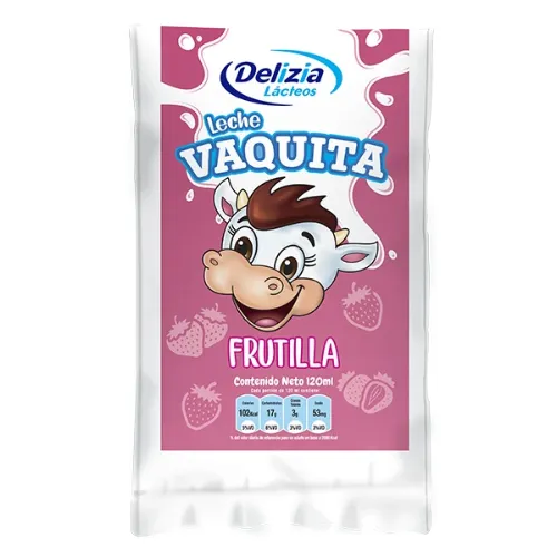 [2757] Leche VAQUITA 120 ml FRUTILLA - Delizia