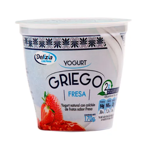 [2601] DELIZIA YOGURT GRIEGO FRUTILLA 170 G