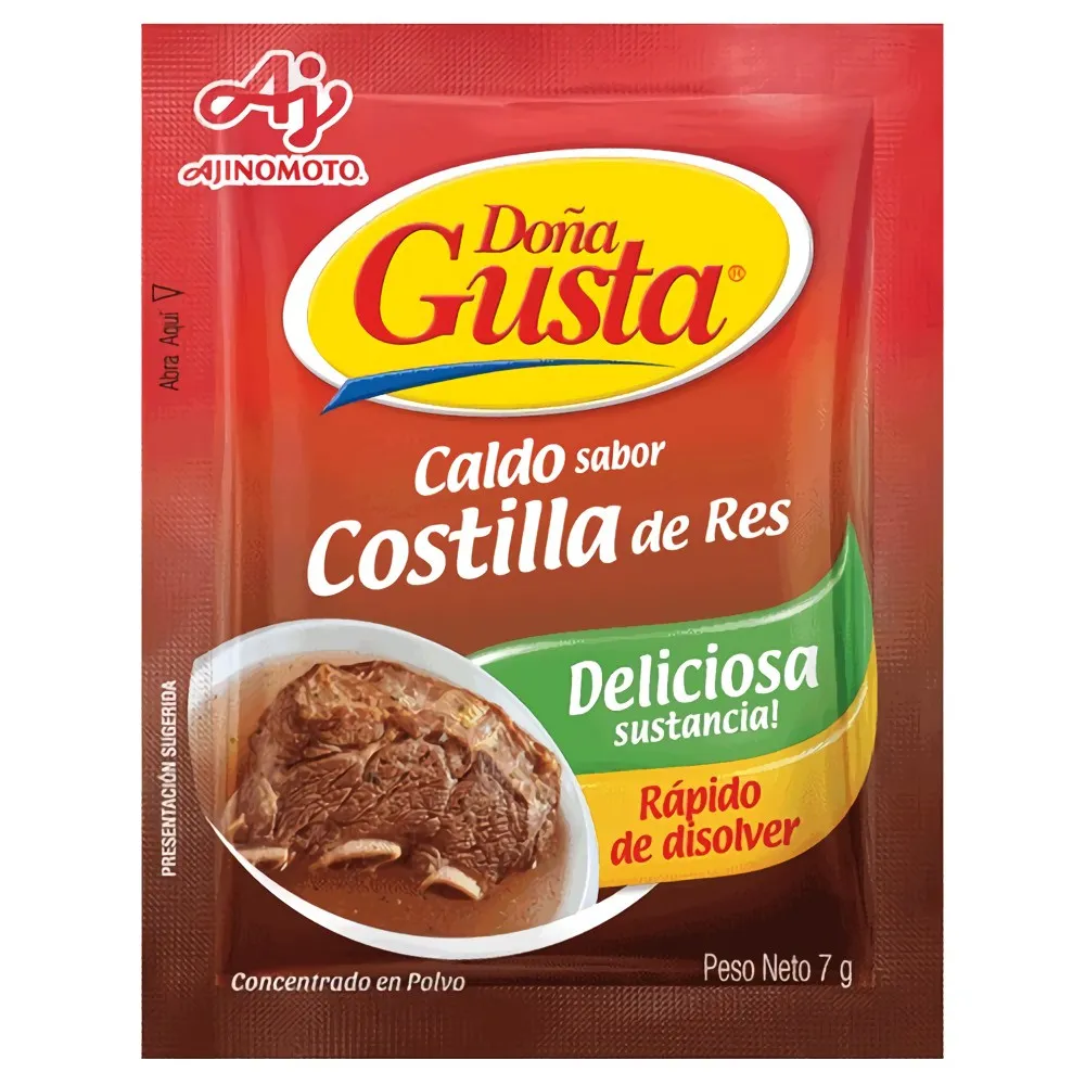[133073c] Caldo sabor costilla de red en polvo Doña Gusta 7gr