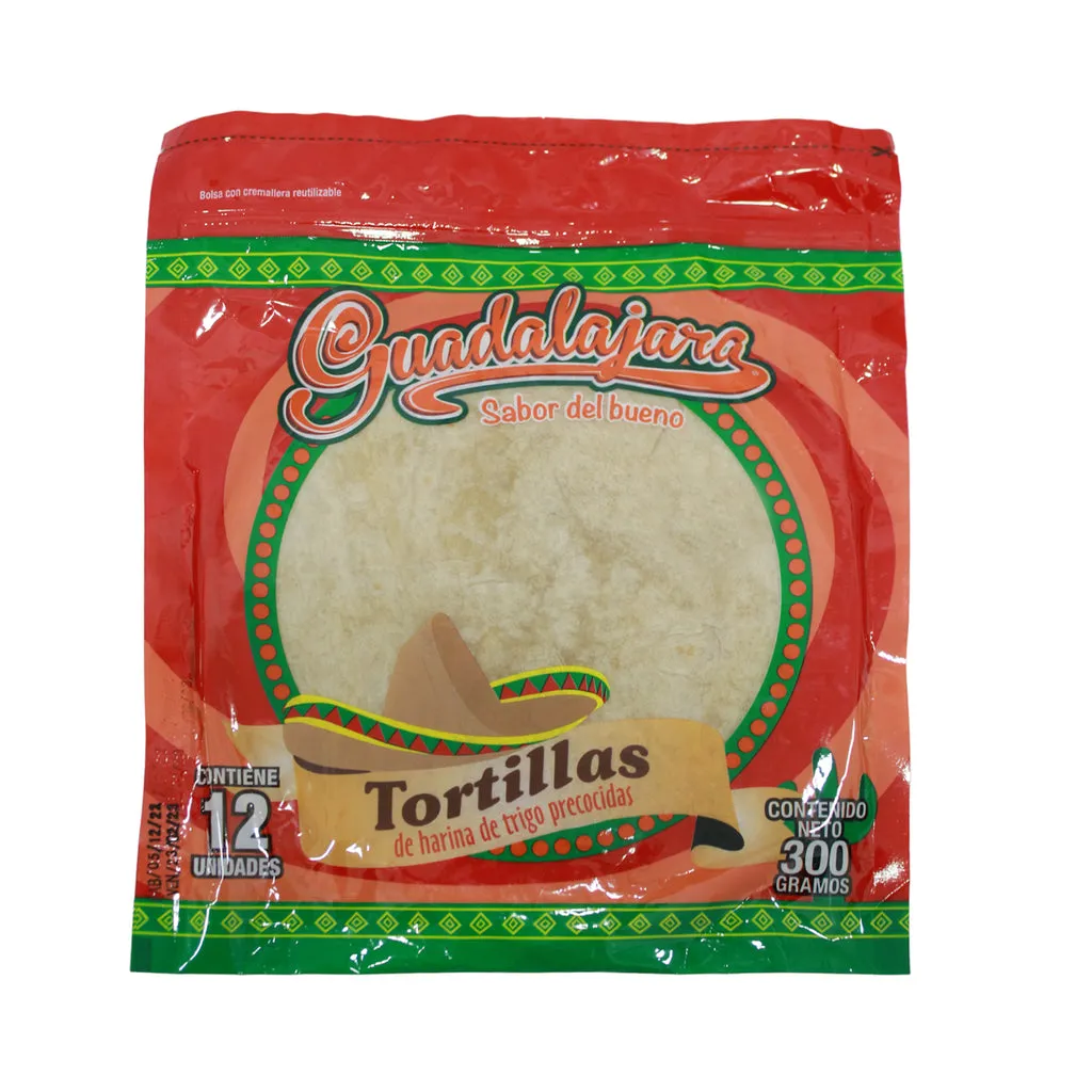 Tortillas Guadalajara Mexicanas de Trigo 18 cm