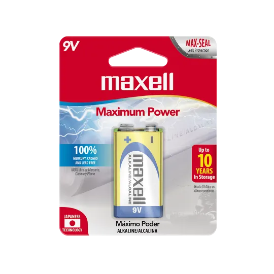 Maxell BATERIA ALCALINA 9 VOLTIOS