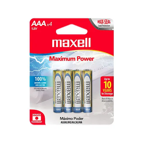 Maxell Pila Alkalina AAA x4