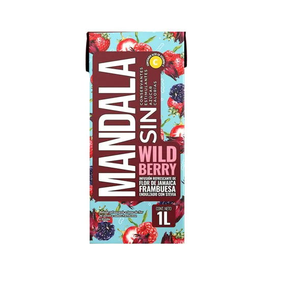 Infusión Refrigerada Mandala Wild Berry Frambuesa Tetra X 1 Lt