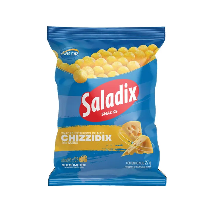 [62000001] Snacks Saladix Chizzidix Queso Bolsa X 27G