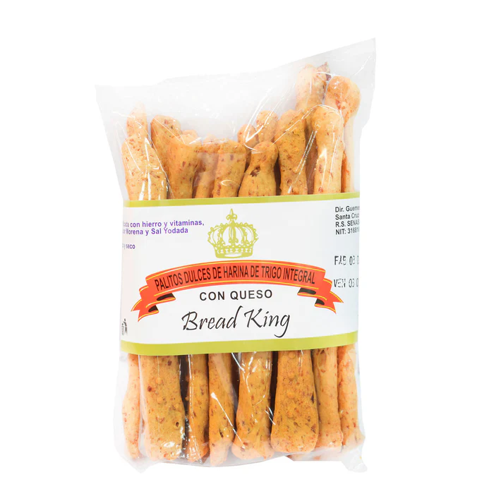 Bread King Palitos dulce Con Queso integral Empaquetado X Bolsa