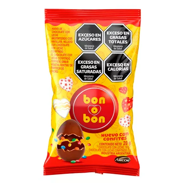 [1011290] HUEVO BON O BON LECHE Arcor 20g
