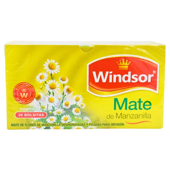 Mate Windsor De Manzanilla X 20 Unidades 