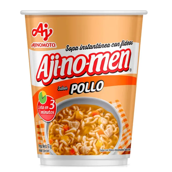 Sopa instantánea Ajinomen en vaso Sabor Pollo 51g