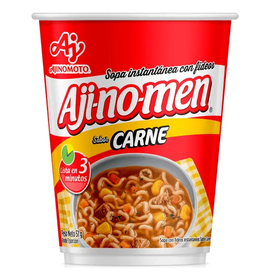 Sopa instantánea Ajinomen en vaso Sabor carne 51g