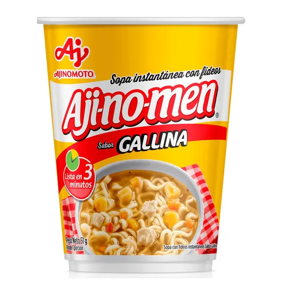 Sopa instantánea Ajinomen en vaso Sabor gallina 51g