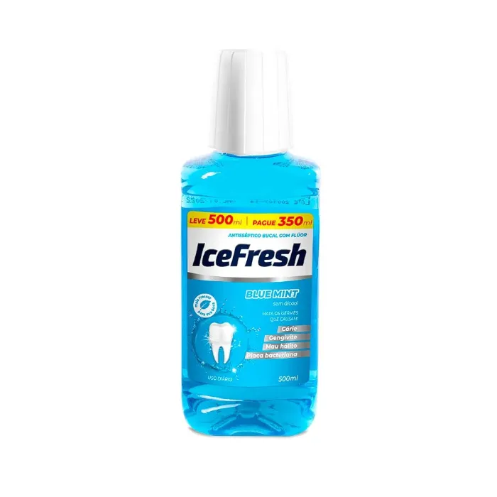 Icefresh Enjuague Bucal Blue Mint Frasco X 500 Ml