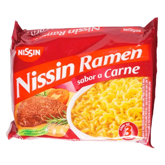    Ramen Nissin Sabor Carne Bolsa X 85G
