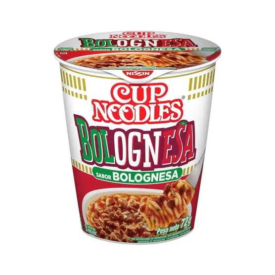 Sopa Nissin Cup Noodles Vaso Bolognesa X 72G
