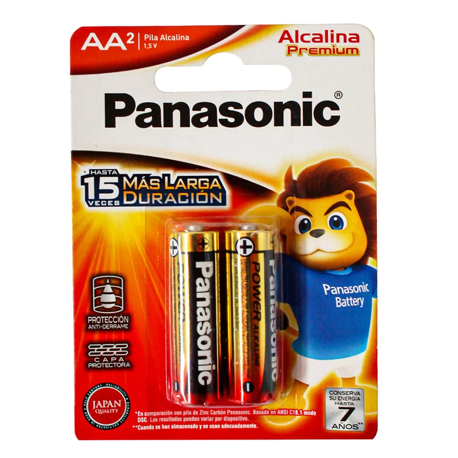 [LR6XAB/2B3] PANASONIC BLISTER Pila Alcalina AA X2