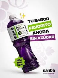 Sante 1Lt sabor uva zero azucar