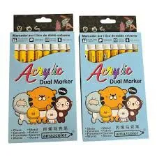 marcadores acrilicos doble punta 8 Unidades