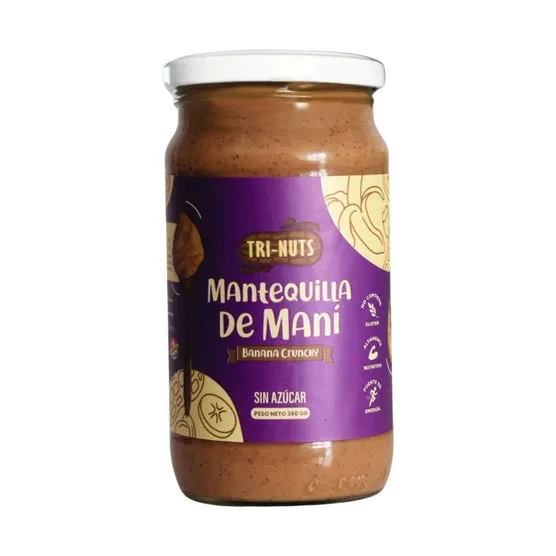 Mantequilla De Maní Trinuts Sabor Banana Crunch X 360G 