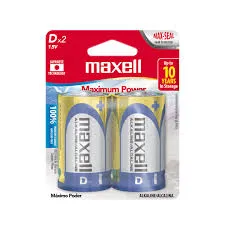 Maxell Pila Alcalina Tipo D x2