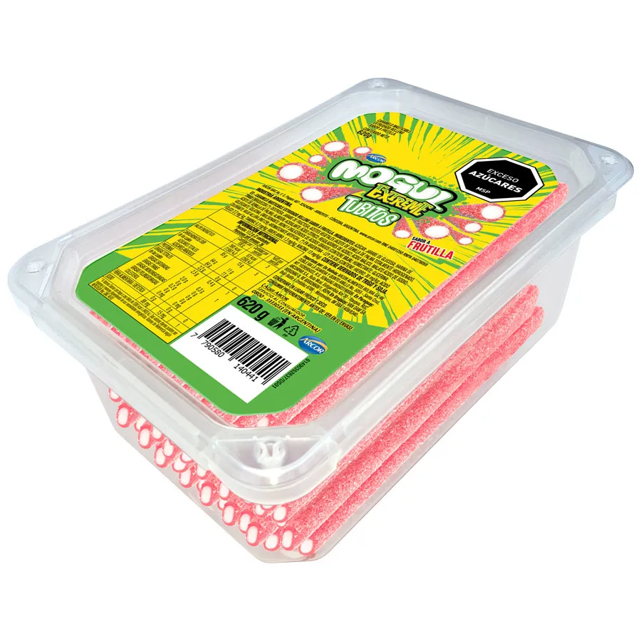 Tubitos Mogul Extreme Frutilla Acida