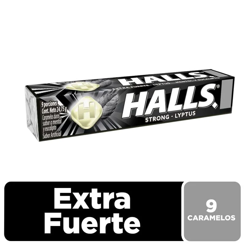 Caramelo Halls Extra Fuerte x 9 unds