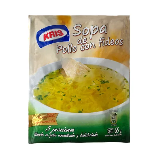 Sopa Kris De Pollo Con Fideos Sobre X 65G