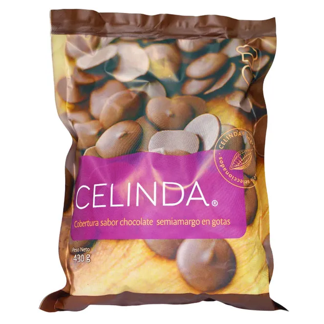 Cobertura De Chocolate Celinda Semiamargas X 430G 