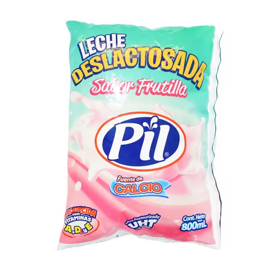 [f01076] Pil Leche Deslactosada Frutilla X 800Ml 