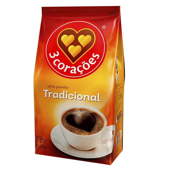 Café Tostado Molido 3 Corazones Tradicional Paquete X 250G