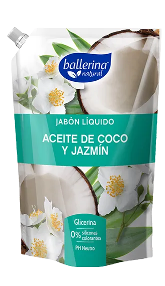 BALLERINA Jabón Líquido Aceite De Coco y Jazmín 750ML
