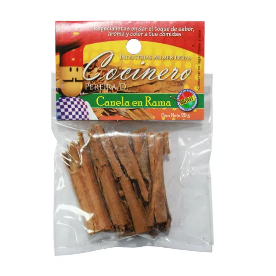 Canela Cocinero En Rama Bolsa X 20G