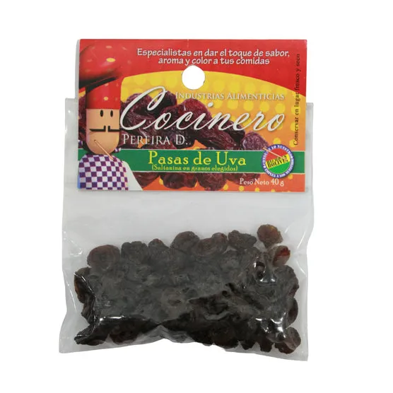 [102] Uva Pasa Cocinero Negra Bolsa X 40G