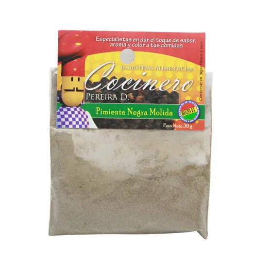 [95] Pimienta Negra Molida Cocinero Bolsa X 20/30G