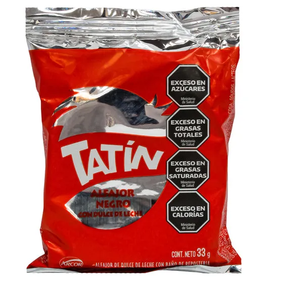 Tatin Alfajor Negro Con Dulce De Leche X 33G