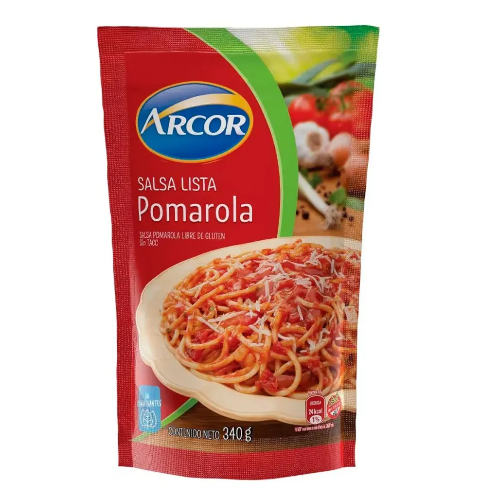 Salsa Arcor Lista Pomarola Sin Gluten X 340G