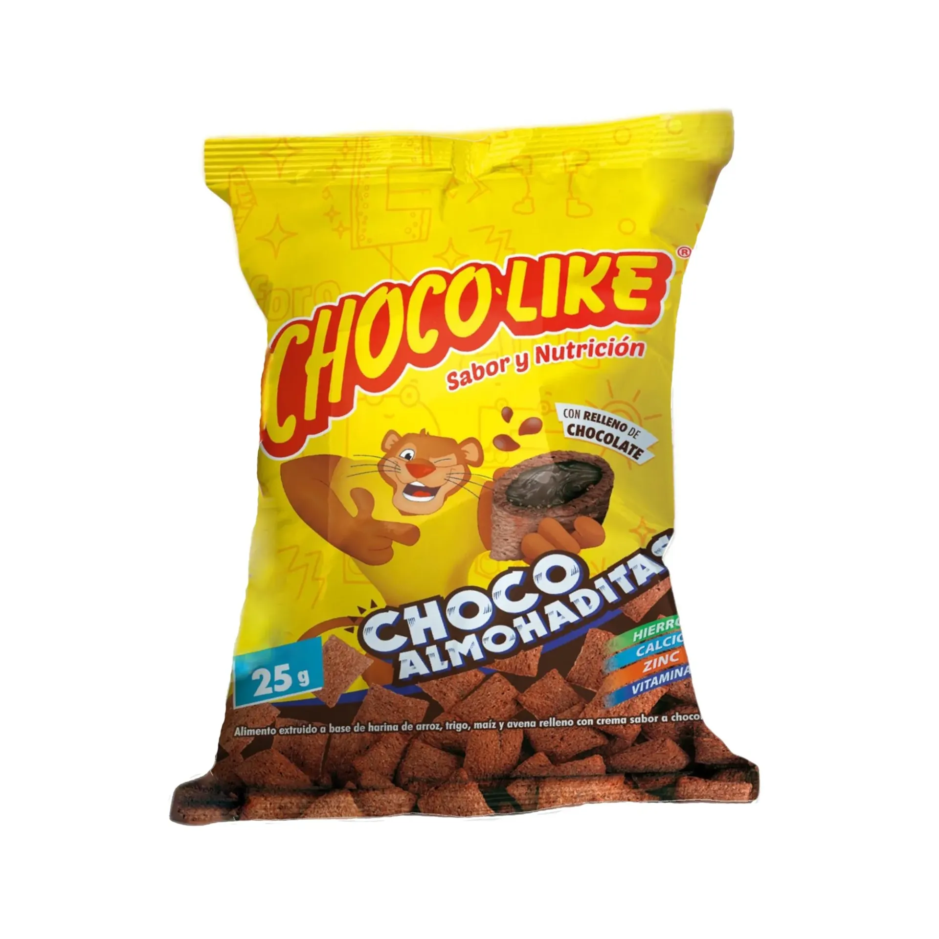 Cereal Chocolike Choco Almohaditas Relleno De Chocolate X 25gr
