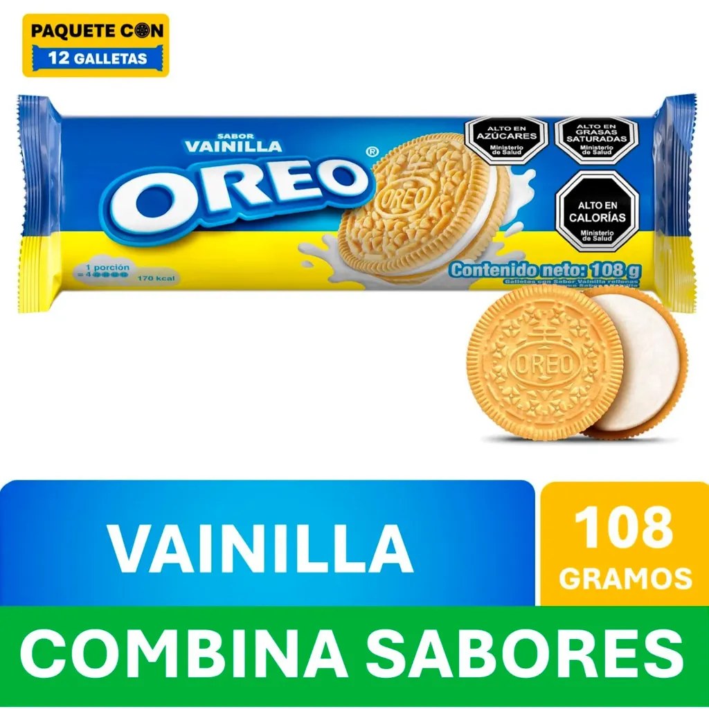 Oreo Tubo Sabor Vainilla 108gr