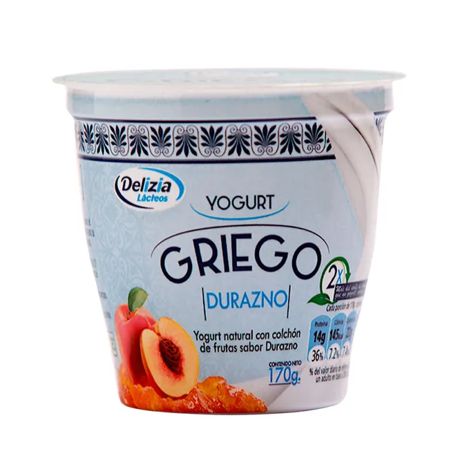DELIZIA YOGURT GRIEGO DURAZNO 170 G 
