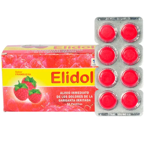 Elidol Benzocaína Mentol Frambuesa X Pastilla