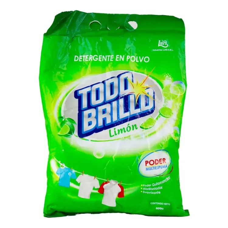 Detergente Polvo Todo Brillo Limon 650 gr